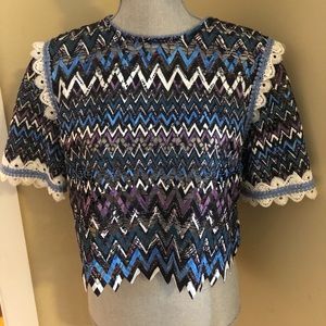 Saloni Lace crop top